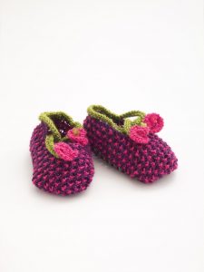blossom flower baby booties pattern to knit