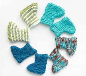 Easy Newborn Baby Booties