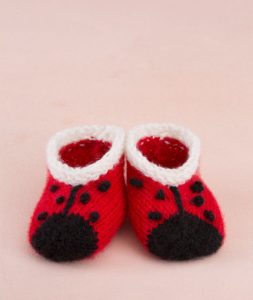 lady bug bottees free knitting pattern