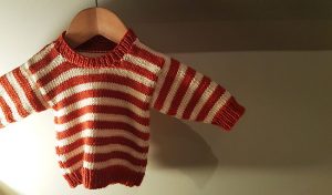Baby Simple Stripe Sweater free baby knitting patterns