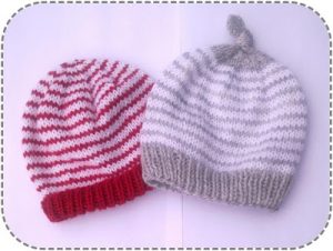 4ply striped baby hat pattern