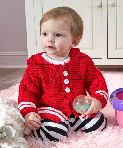 Buttoned Up Cardi Free Baby Knitting Pattern