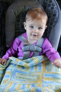 Evelyn's No-Sew Blanket Free Knitting Pattern