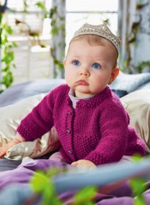 Girl's cardigan free baby knitting pattern