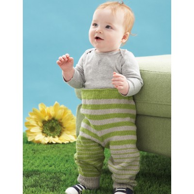 Go Stripes Baby Pant Free Knitting Pattern