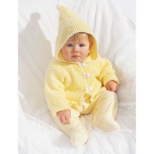Hooded Baby Jacket Free Knitting Pattern