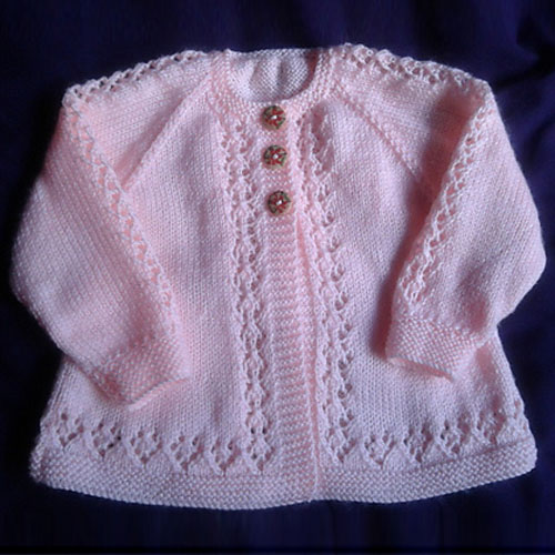Lace Baby Cardigan Free Knit Pattern