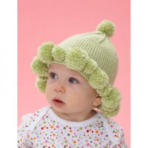 Pompom Baby Hat Free Knit Pattern
