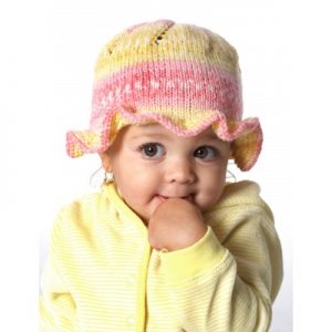 Ruffle Hat Free Baby Knit Pattern