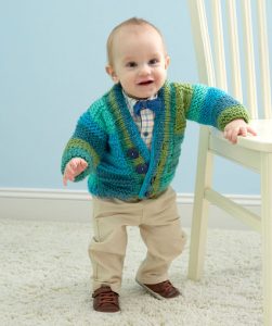 Soft Essentials Knit Baby Cardigan Free Pattern