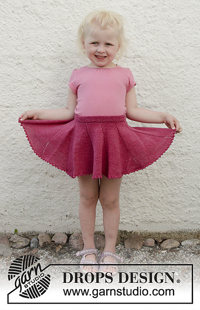 Sweet Curtsy Skirt Knit Pattern for Toddlers and Kids