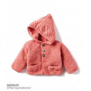 Bernat In The Details Knit Hoodie Free Baby Pattern