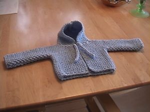 Fran's Hooded Baby Sweater Free Knitting Pattern