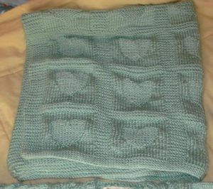 Free Heart Baby Blanket Knitting Pattern
