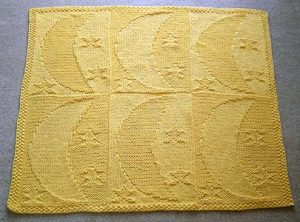 Free Moon And Stars Baby Blanket Knitting Pattern