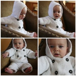 Seed Stitch Baby Jacket Free Knitting Pattern