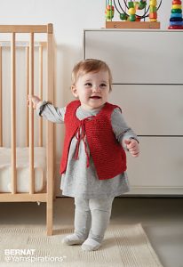 Wee Knit Vest Free Garter Stitch Pattern for Babies