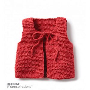 Wee Knit Vest Free Garter Stitch Pattern for Babies