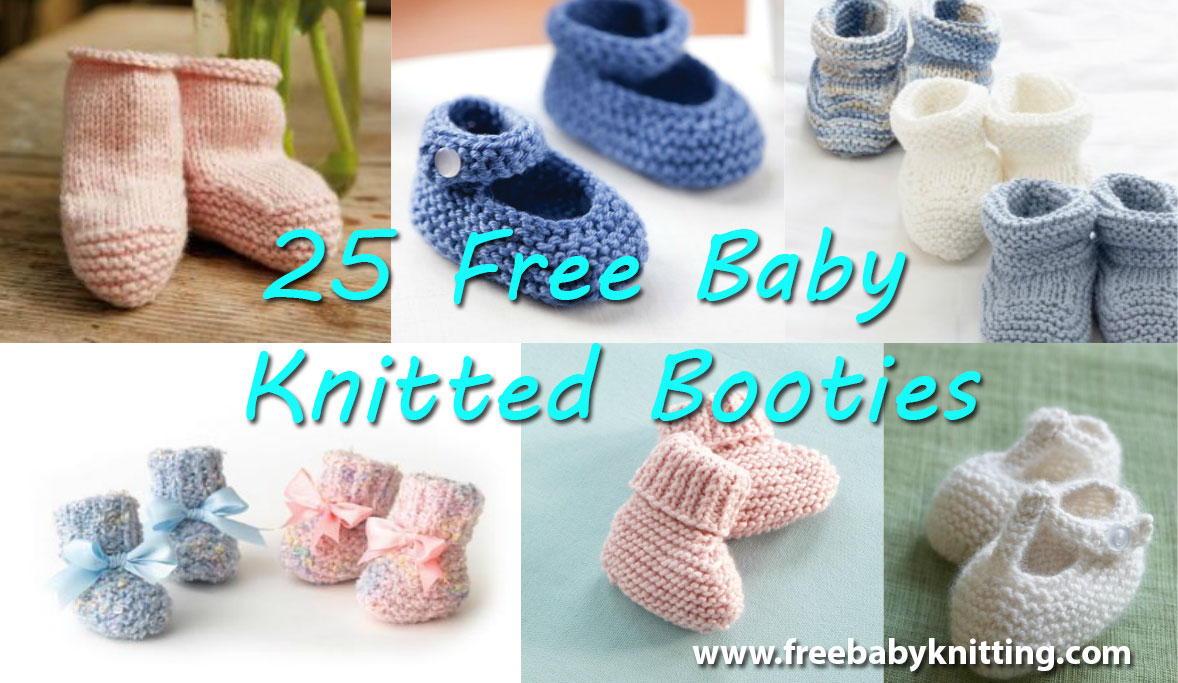 newborn knitted booties