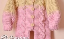 Cabled Baby Jumpsuit knitting pattern