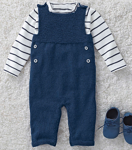 Knitted dungarees for babies free knitting pattern
