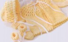 Newborn Knit Set - Sweater Bonnet Booties