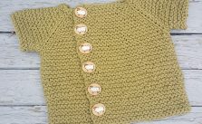 Vintage Vanilla free gater stitch baby top knitting pattern 1