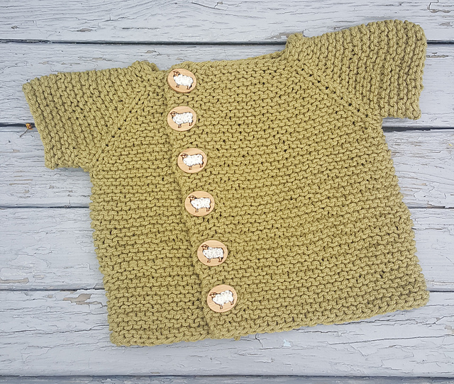 Vintage Vanilla free gater stitch baby top knitting pattern 1