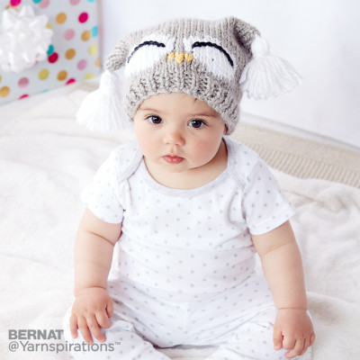 Bernat I'm a Hoot! Knit Hat