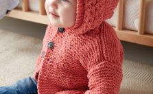 Bernat In The Details Knit Hoodie Free Baby Pattern