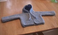 Fran's Hooded Baby Sweater Free Knitting Pattern