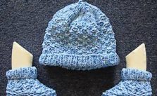 Free Two Needle Blocks Baby Booties Knitting Pattern