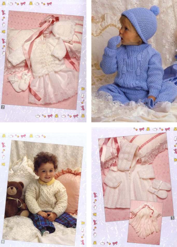 Baby knitting patterns for sweaters, cardigans, mitts and more