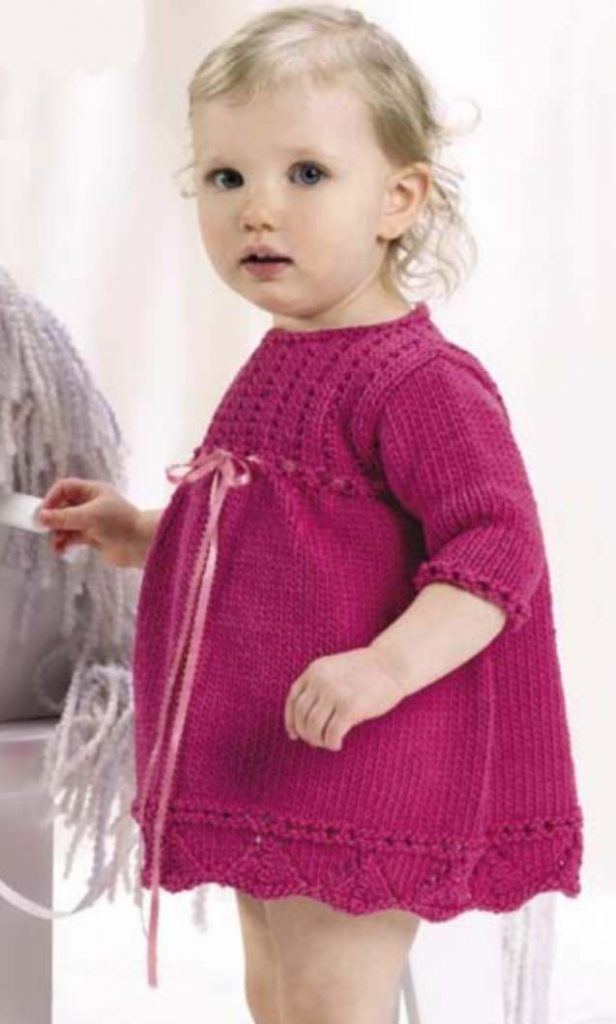 Cute Cotton Candy Baby Dress Knit Pattern