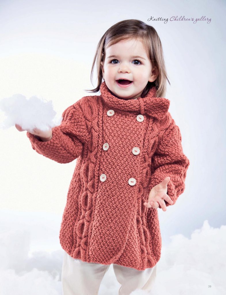 Cable Coat Knitting Pattern for Babies