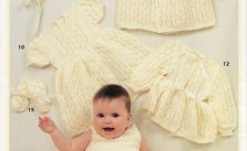Lace Baby Layette Knit Patterns in 3 Ply