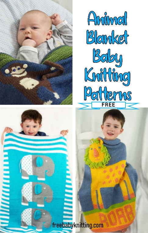 Animal Blanket Baby Knitting Patterns Free