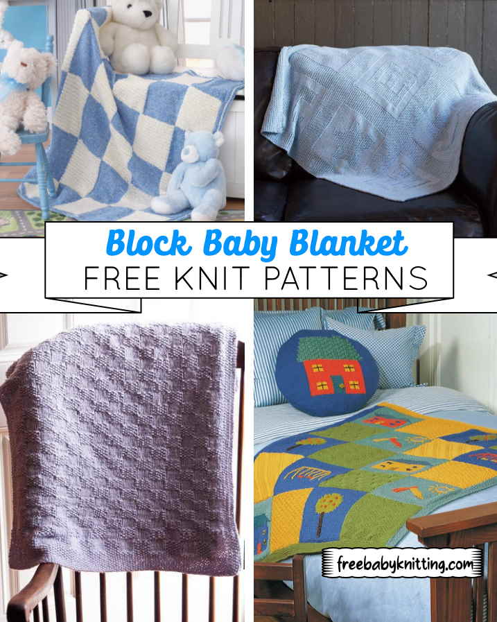 Block Baby Blanket Knitting Patterns