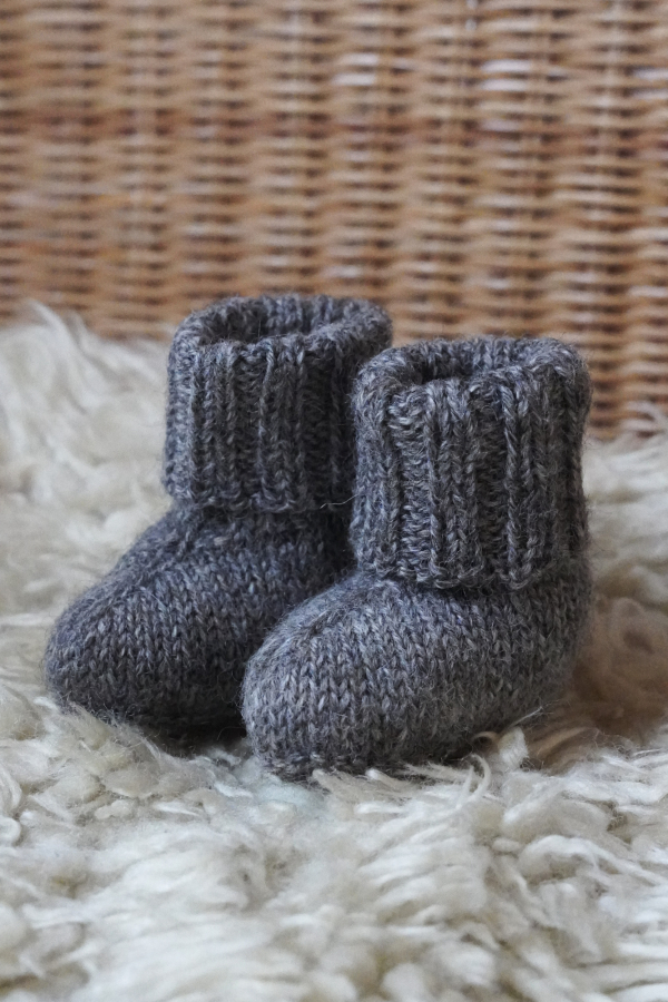 Free Knitting Pattern for Warm Baby Booties