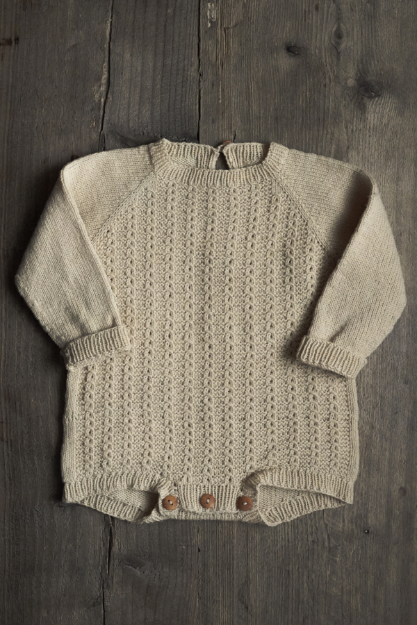 Free Knitting Pattern for a 4 Ply Baby Bodysuit