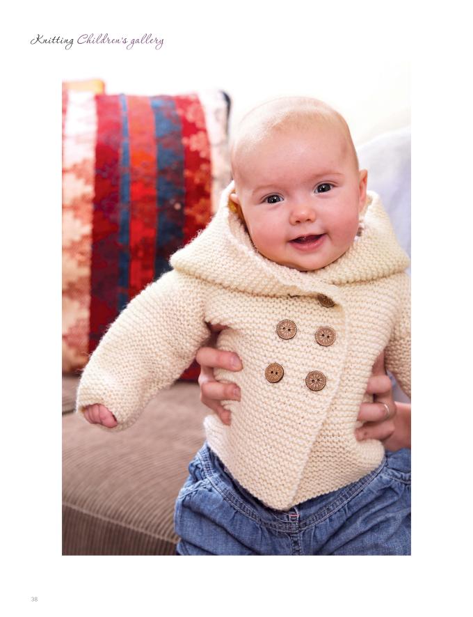 Garter Stitch Baby Jacket Knitting Pattern