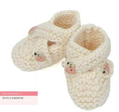 Knitting Pattern for baby cross over booties