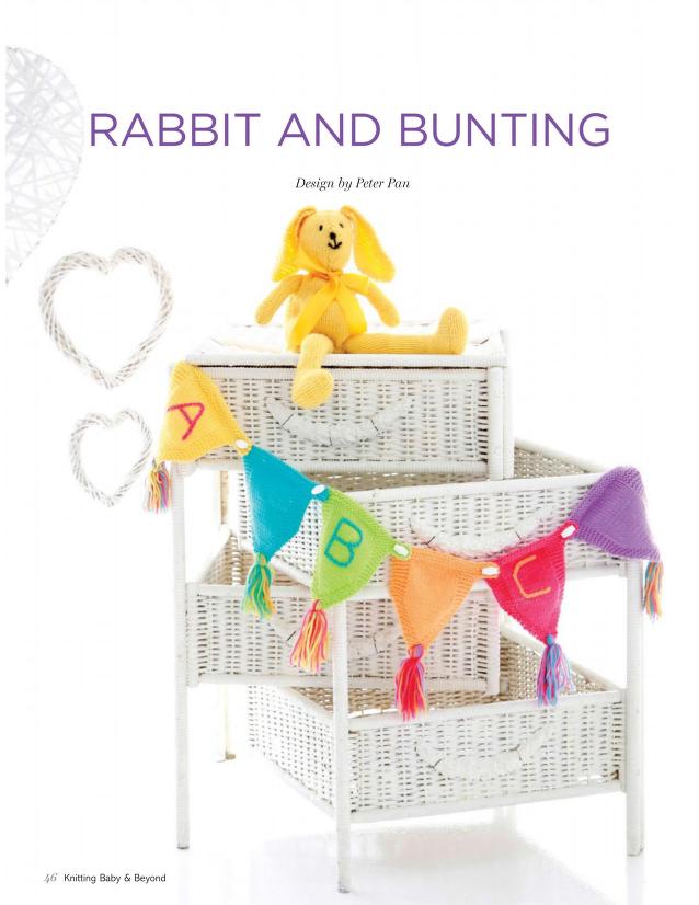 Knitting pattern for baby bunting and bunny toy