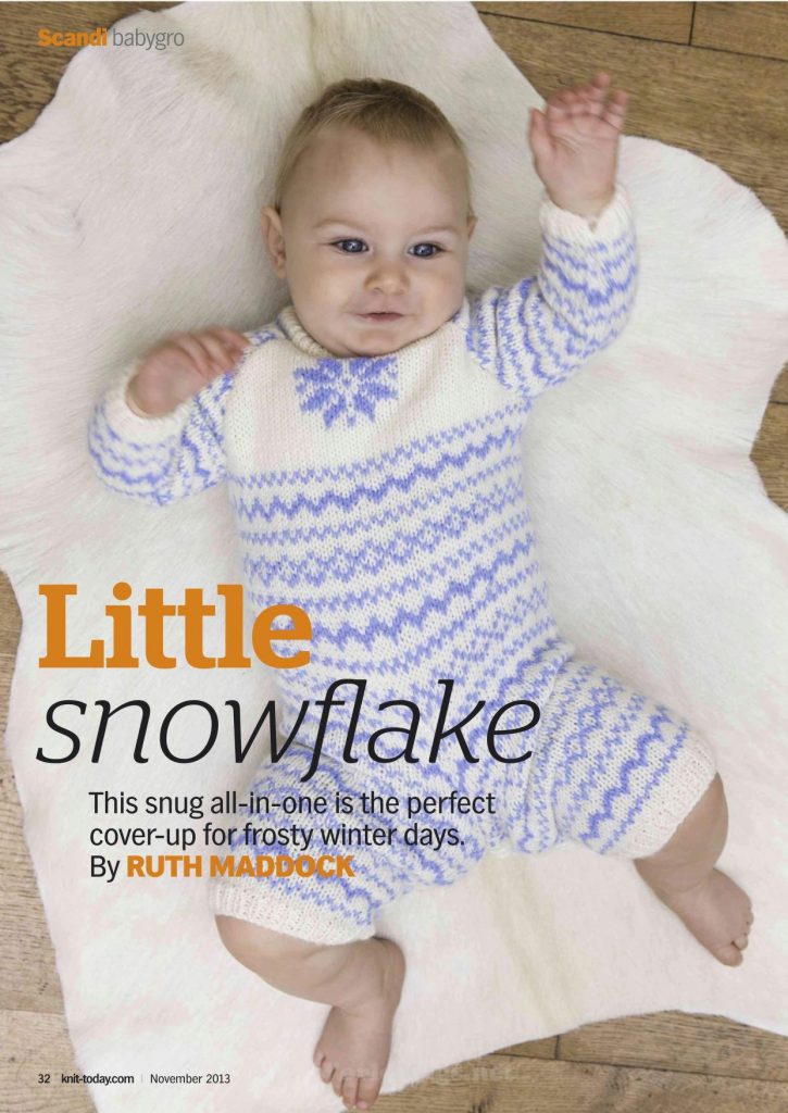 Little Snowflake Fair Isle Baby Bodysuit Pattern