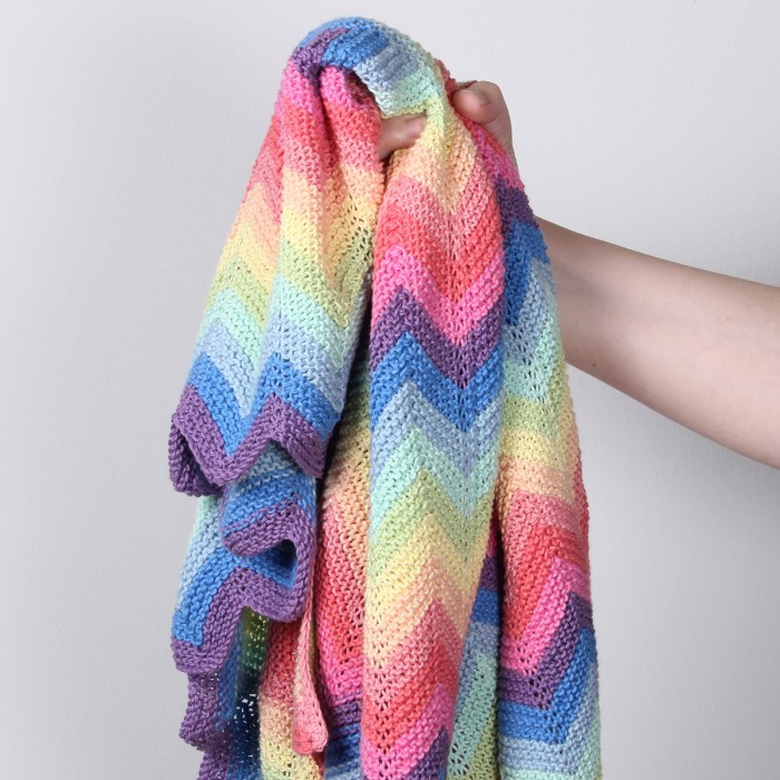Rainbow afghan baby blanket knitting patterns