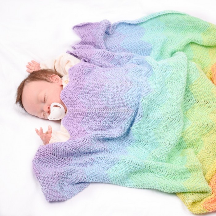 Yarn cake baby blanket knitting pattern free