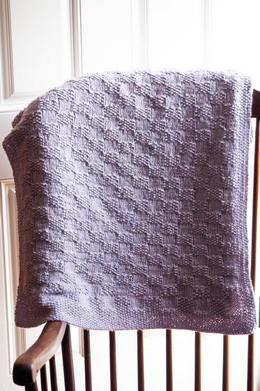 checkered Block Baby Blanket Knitting Patterns