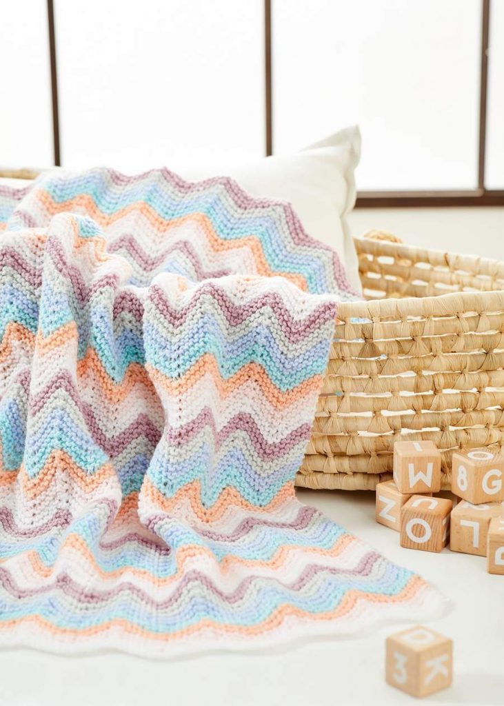 garter stitch ripple afghan