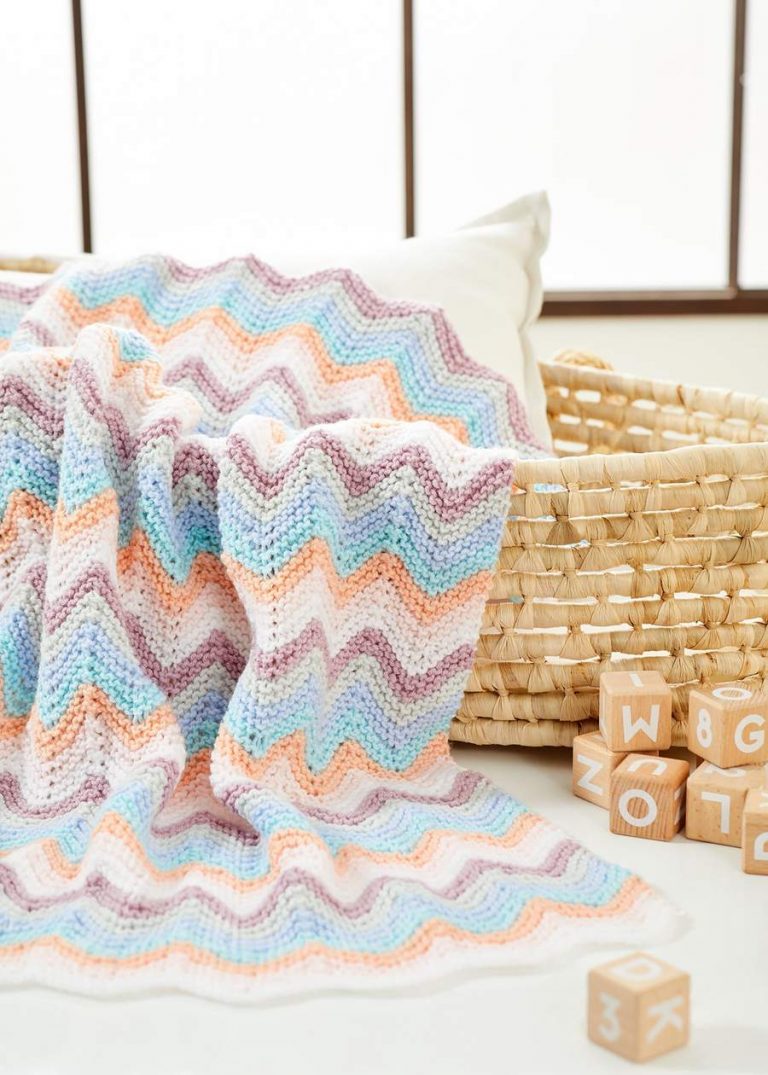 Ripple Baby Blanket Knitting Patterns Free Baby Knitting