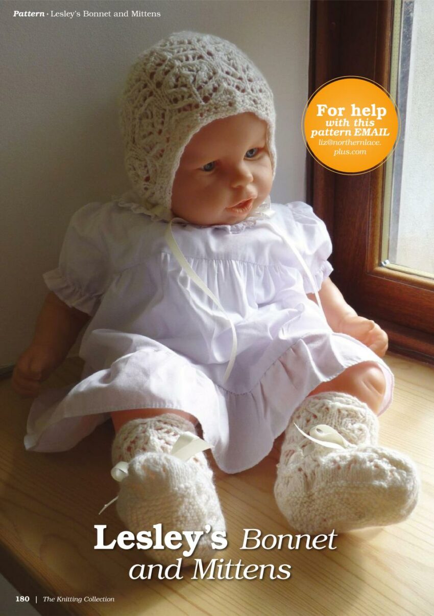 Baby's Bonnet and Mittens Knitting Pattern